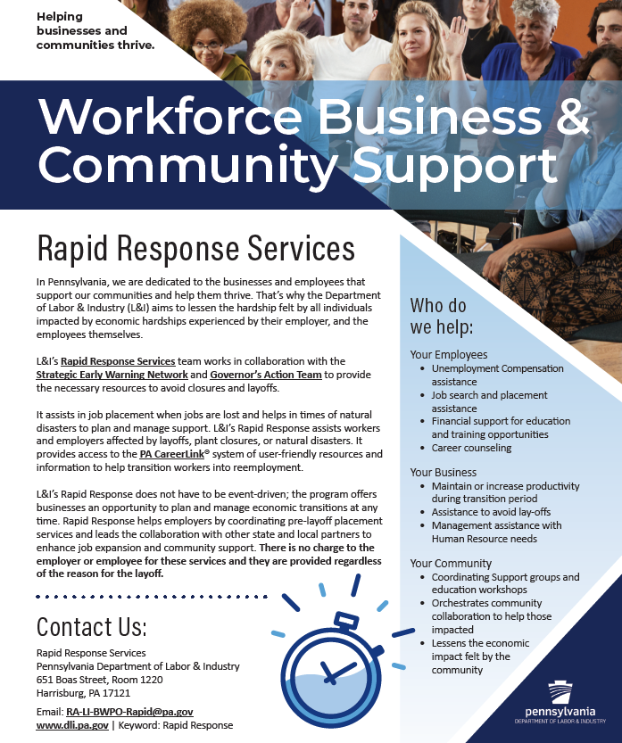 Rapid response monitoring job fair
